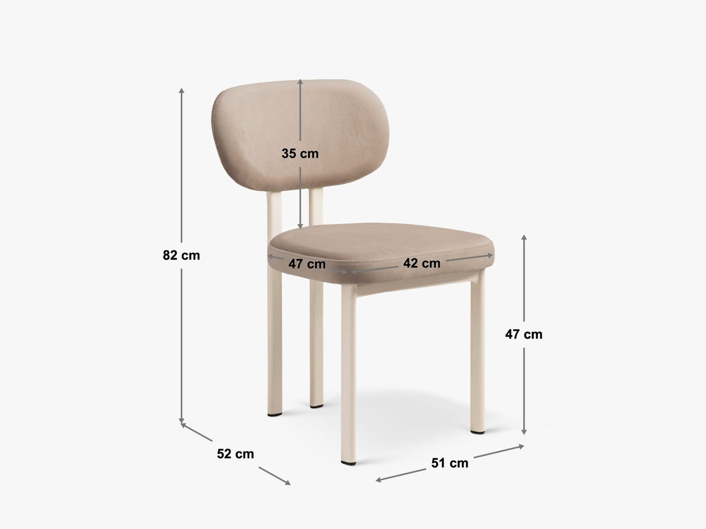 Sam — Kitchen Chair (51.0x52x82 cm)