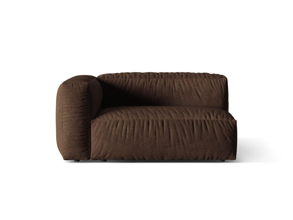 Martina — Modular Sofa Chocolate (Vogue 6) Black Plastic