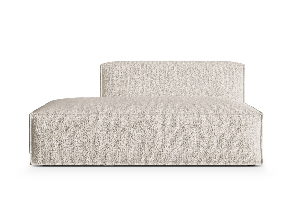 Nuria — Modular Sofa Beige (Monet Sand) Black Plastic Left