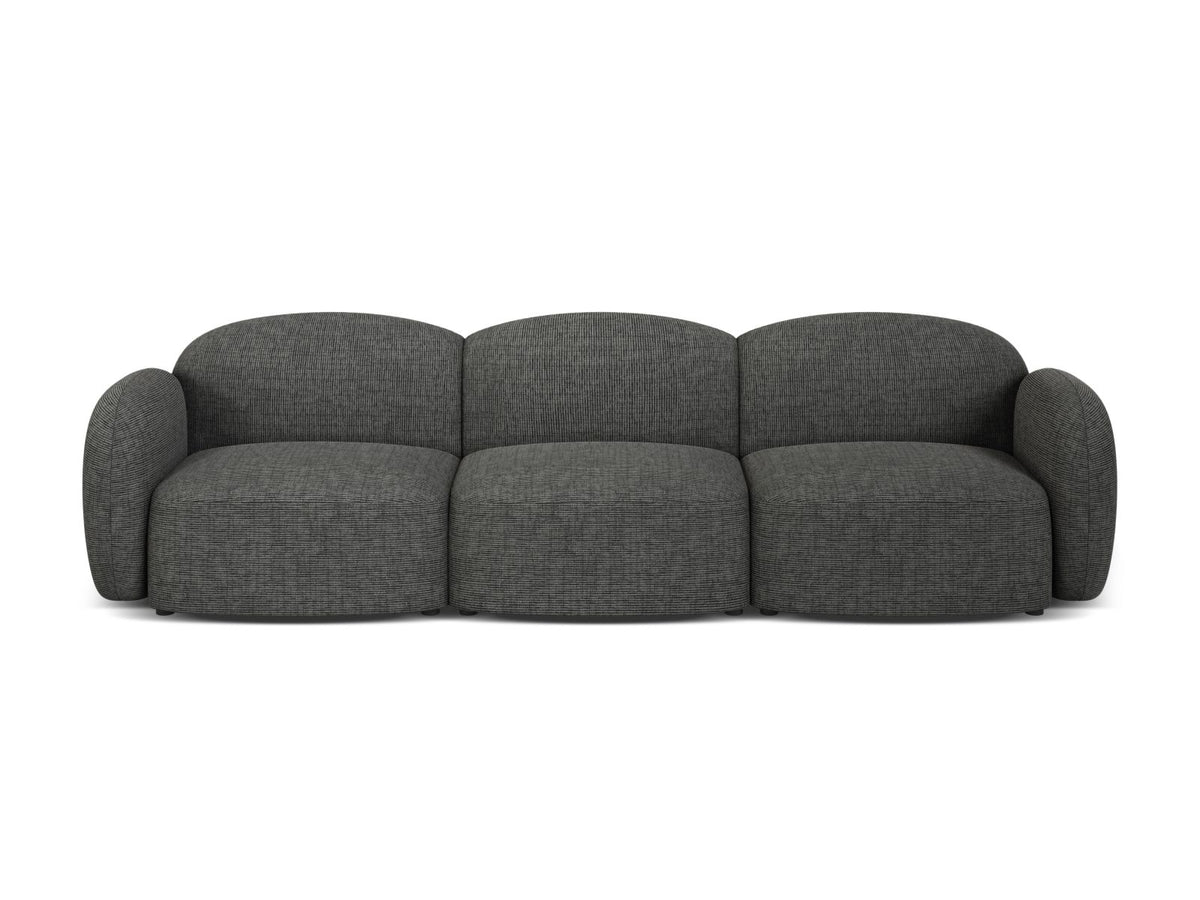 Blair — Sofa Grey Melange (Baltimore Anthracite) Black Plastic