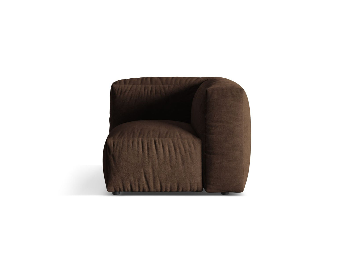Martina — Modular Sofa Chocolate (Vogue 6) Black Plastic