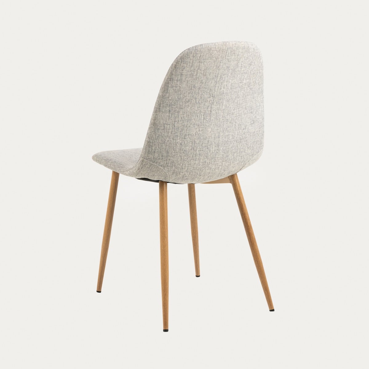 SVEA Fabric Grey Chair with Metal Frame and Polyester Padding