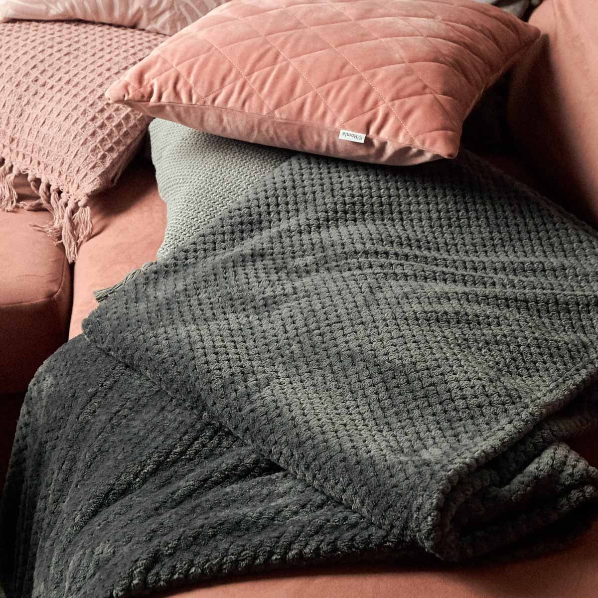 NOAH Gray Rice Grains Blanket 150x200 cm