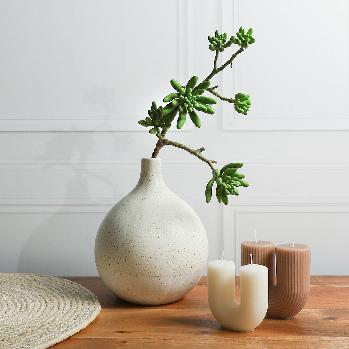 NOVO Dotted Round Vase Ceramic 18x18x21 cm