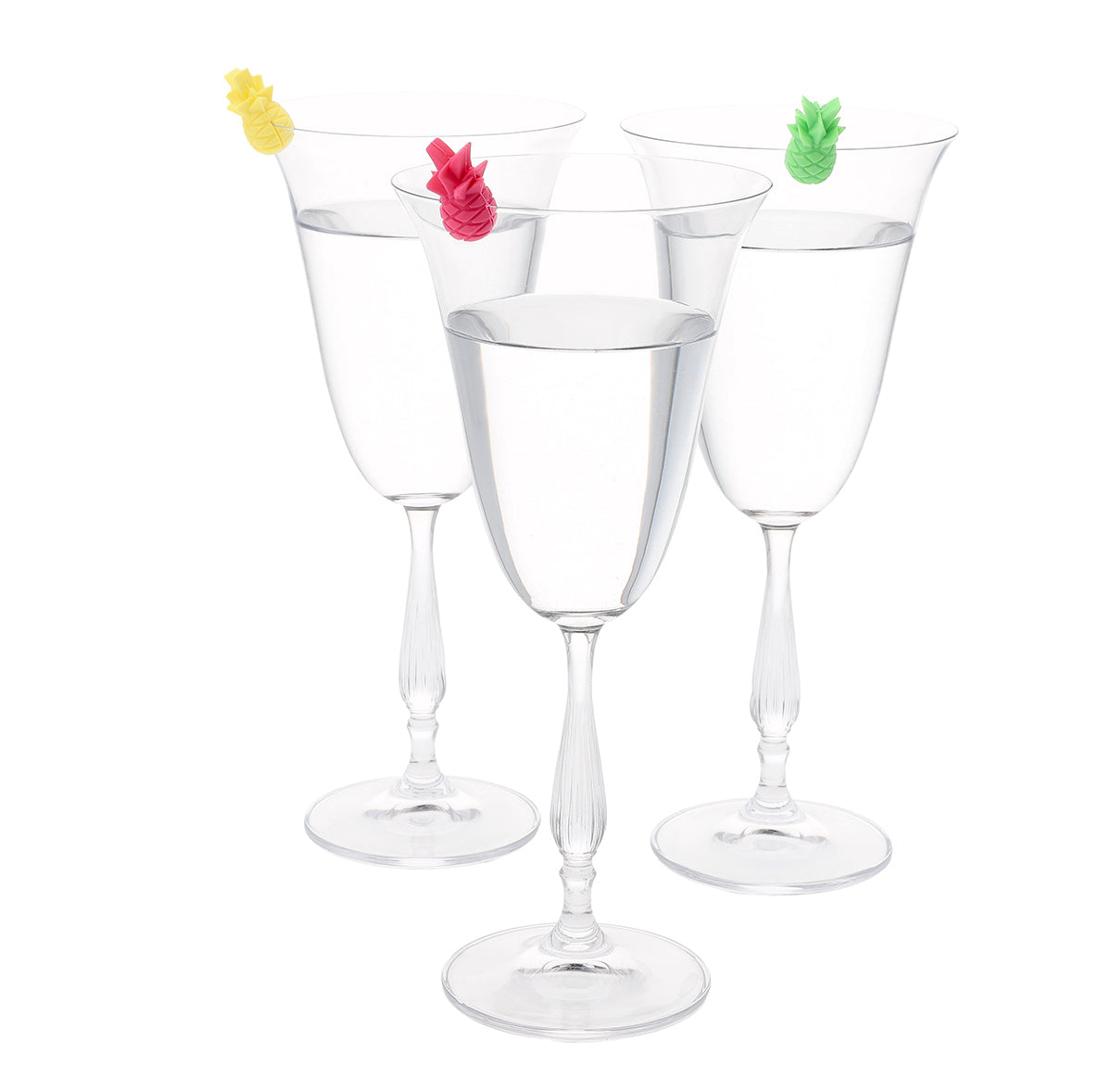 Tag set RITHI Pineapple Glass Tags Set - 6 Colorful Drink Markers