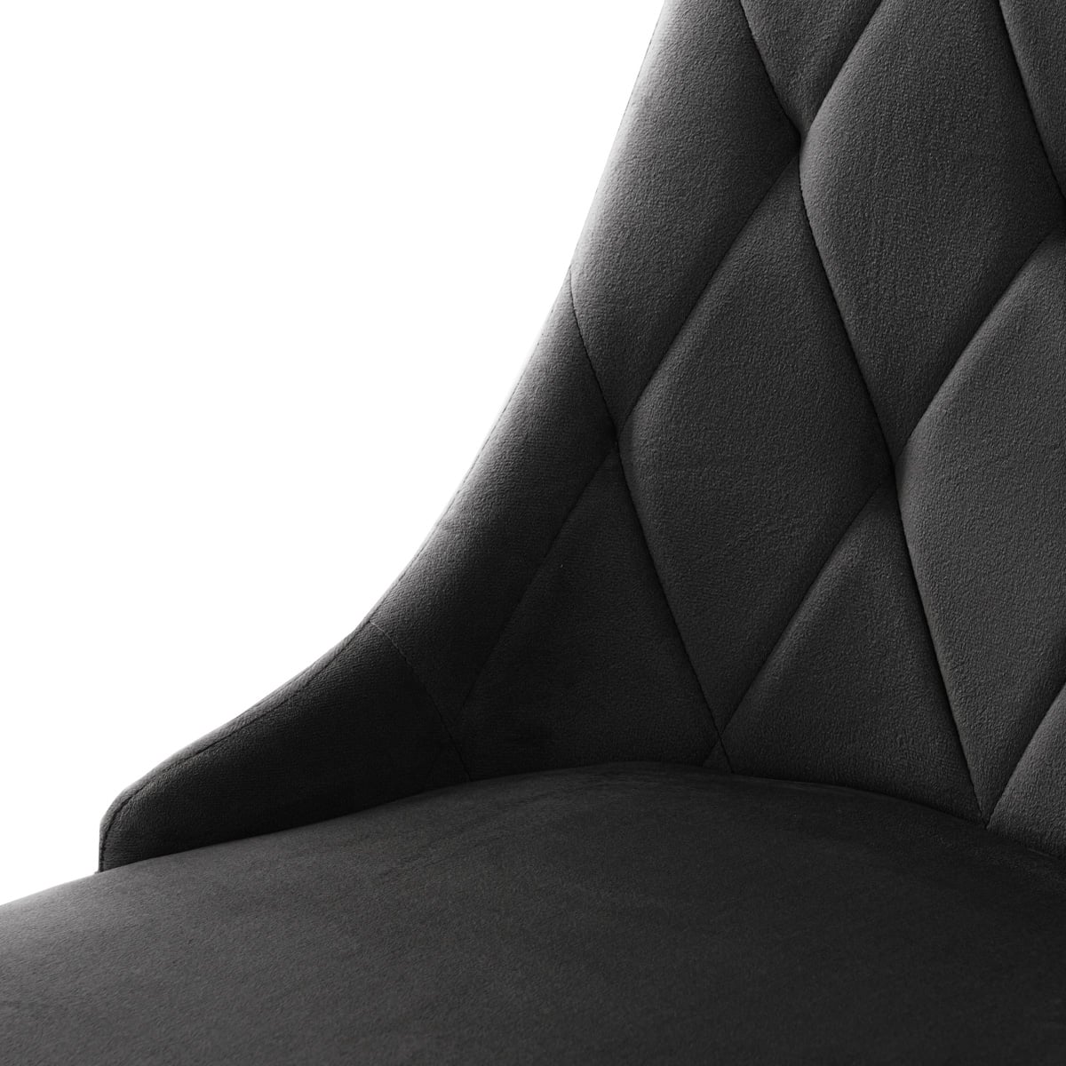 Louis Quilter Velour Black Chair 55x50x56 cm