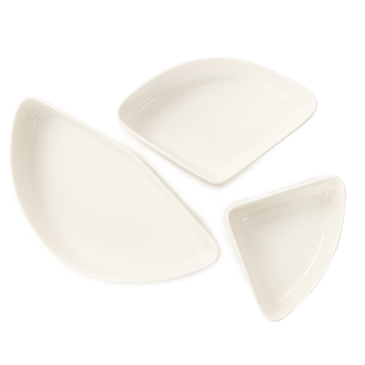 FELKO Ceramic Serving Platter with White Bowls 28cm
