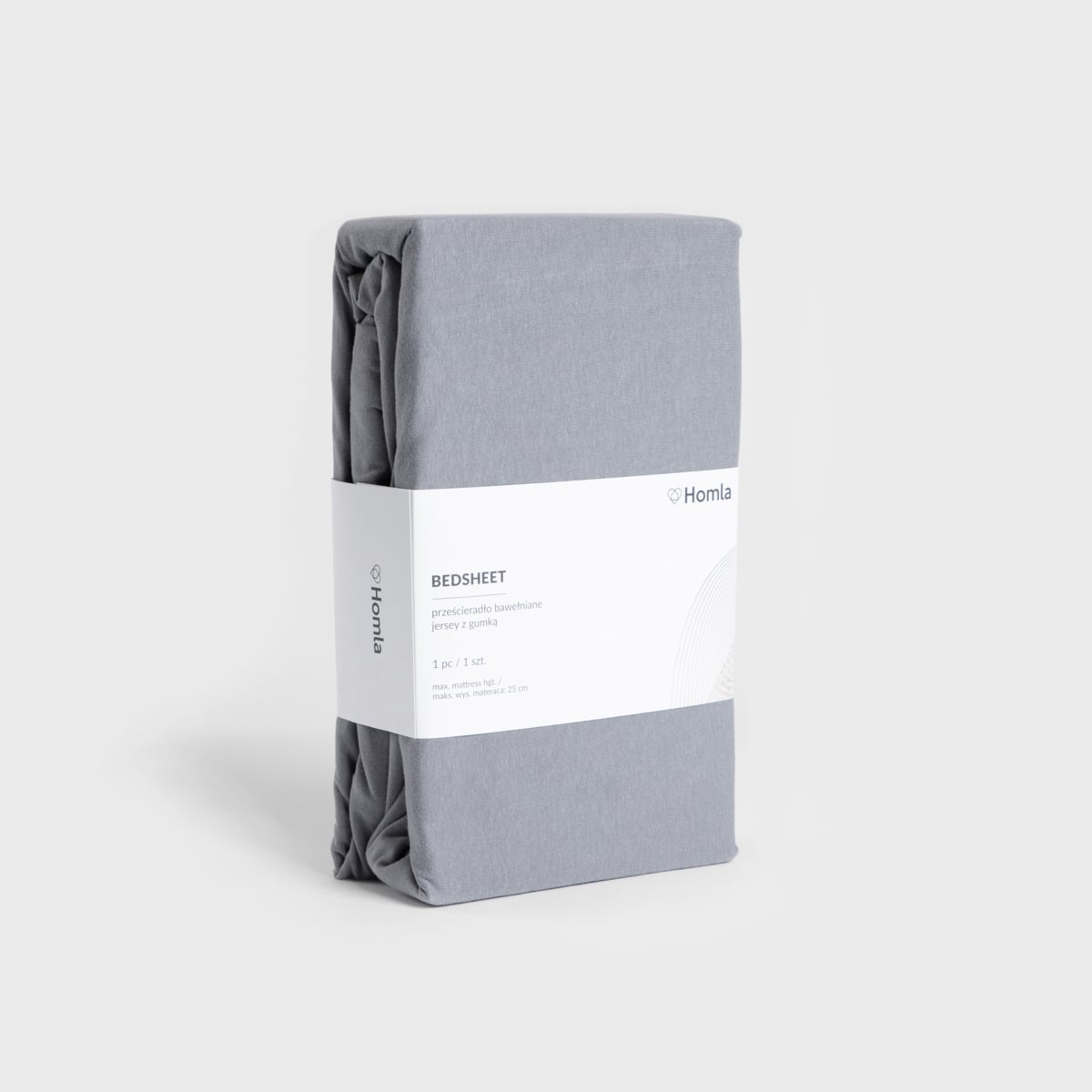 PELLY Jersey Grey Premium Bed Sheet 140x200 cm