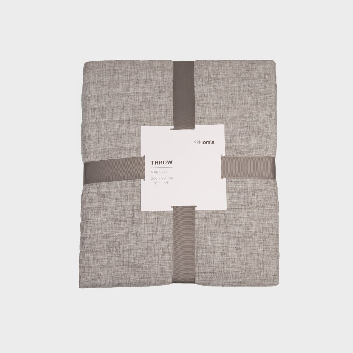 Quilted Grey Striped Bedspread BRISTLES 200x220 cm