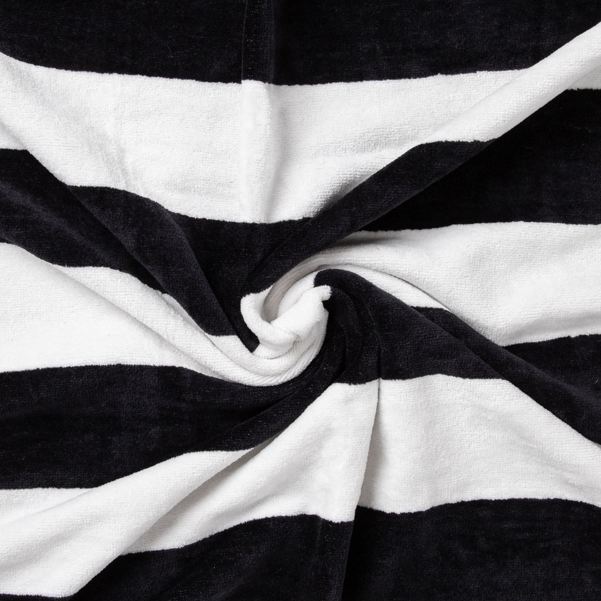 LAWENA Black and White Striped Towel 100x150 cm