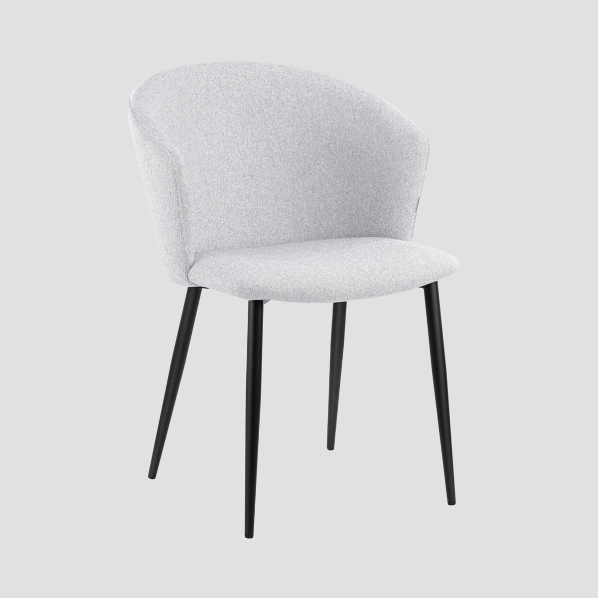 LUJO Grey Chair - Modern Minimalist Design with Metal Legs
