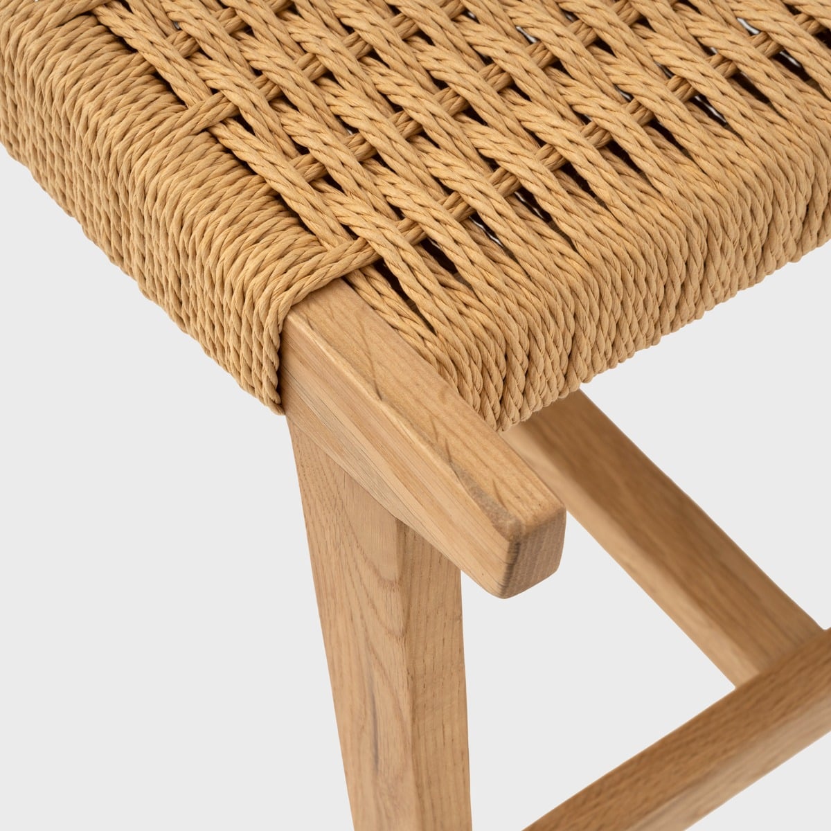 NOVUM Natural Wood Stool - 53x38x45 cm