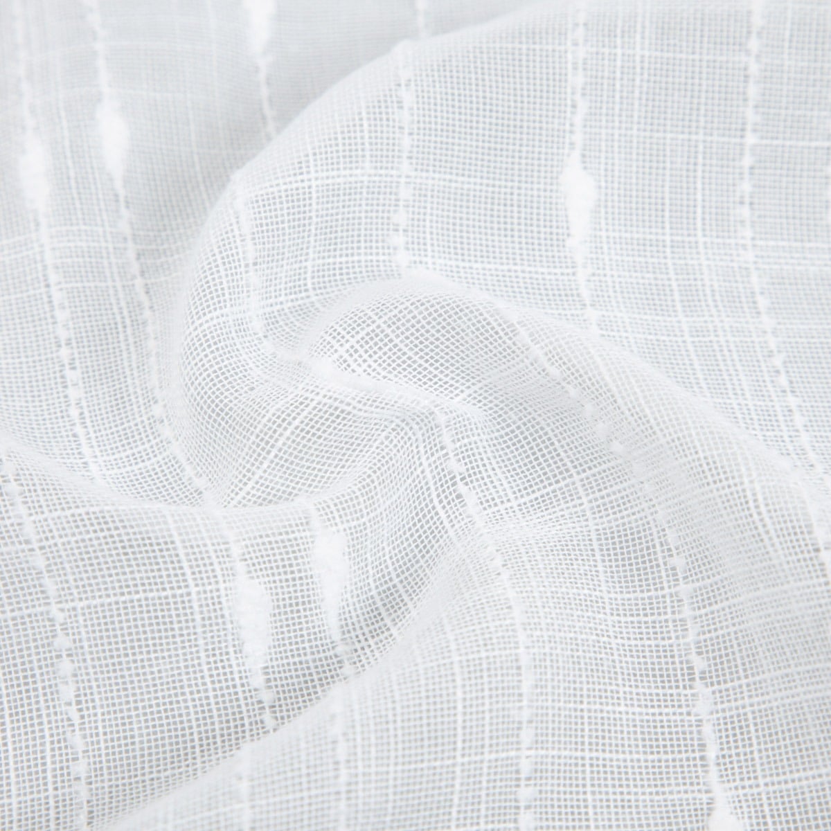 NISA Voile Curtain with Embossed Pattern White 140x250cm