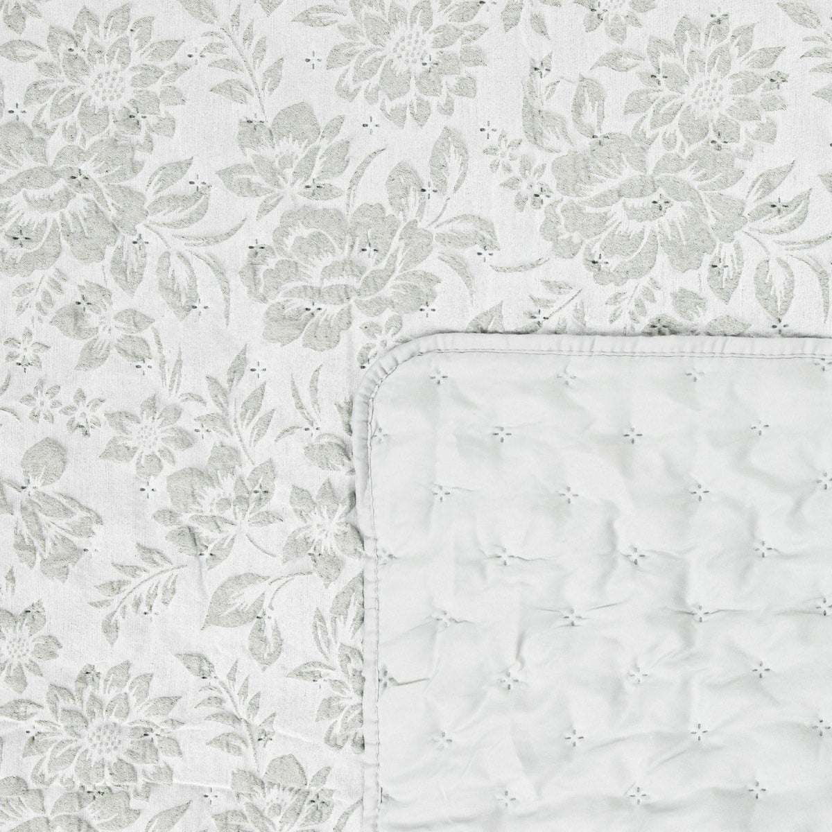 CLARO Jacquard Floral Bedspread Pistachio 200x220 cm