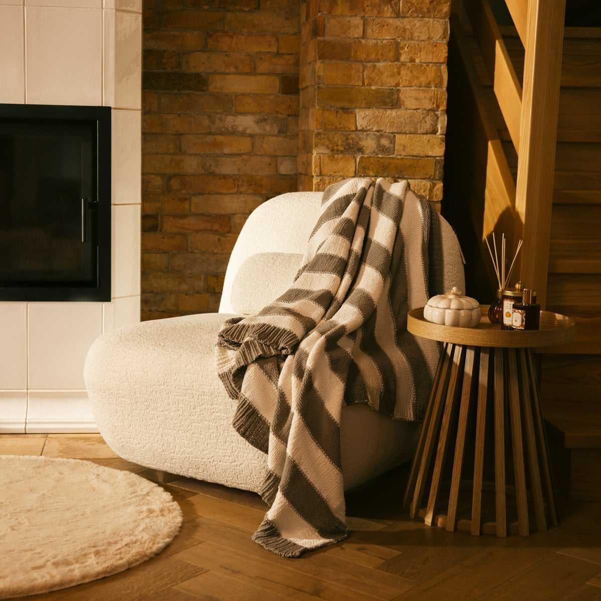NORDVIK Ecru Armchair - Scandinavian Comfort 82x87x74 cm