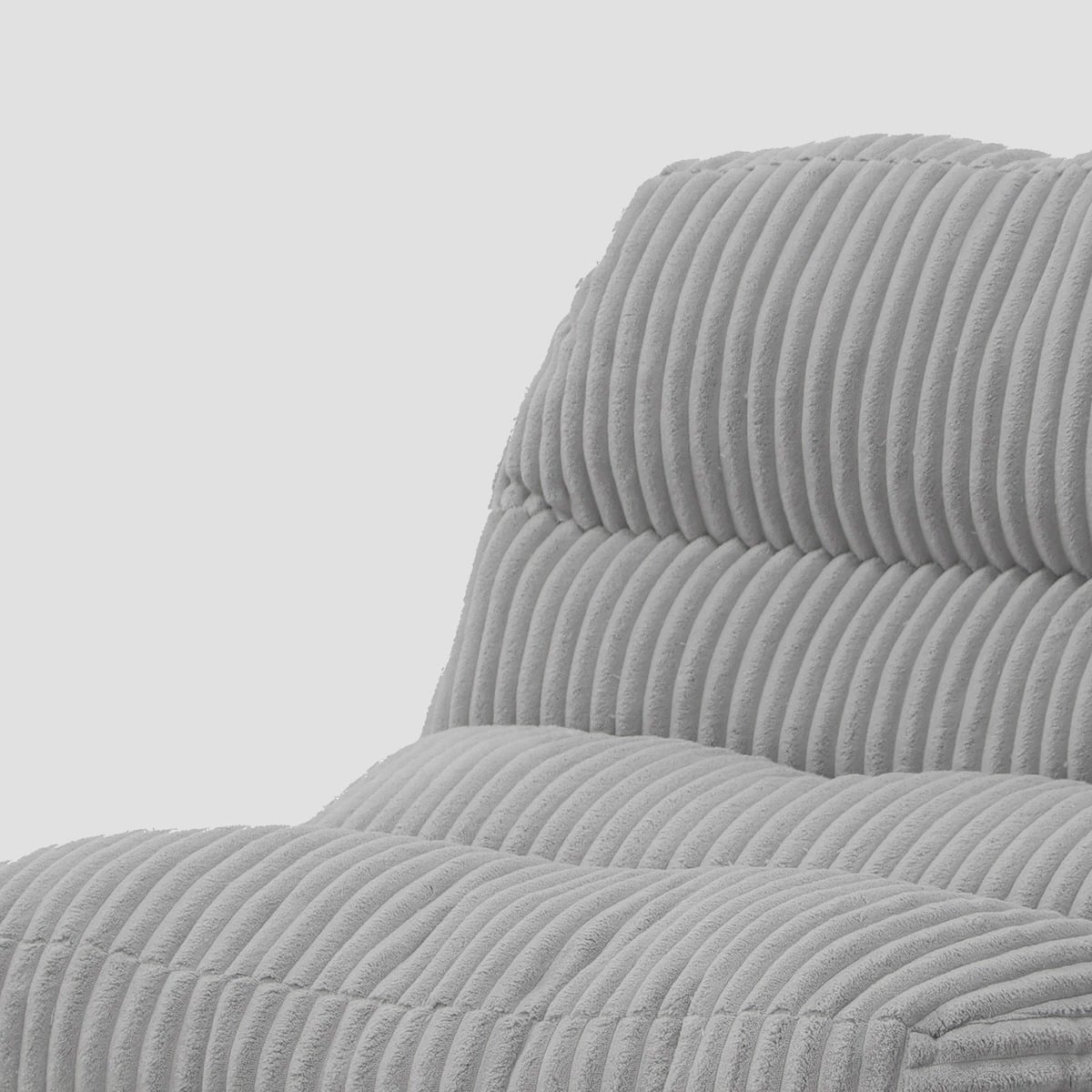 CORDIVO Corduroy Swivel Armchair Grey 66x71x83 cm