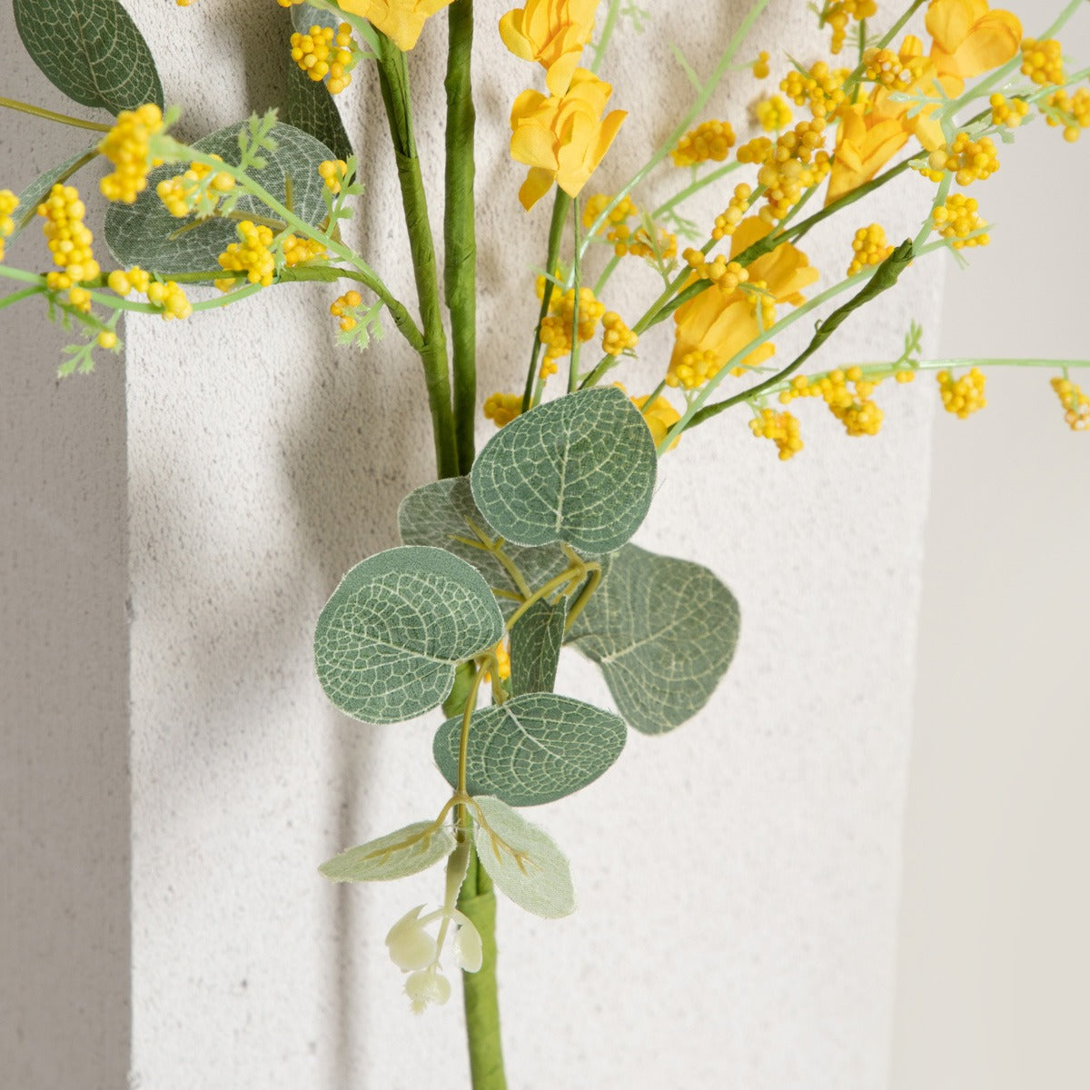 Artificial branch Artificial MALOO Branch with Yellow Flowers - 87 cm