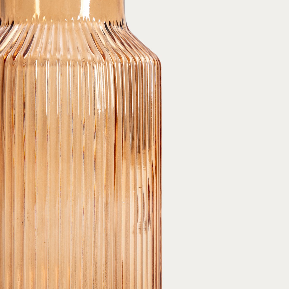 Wazon TOLLE Beige Glass Vase 10x22 cm