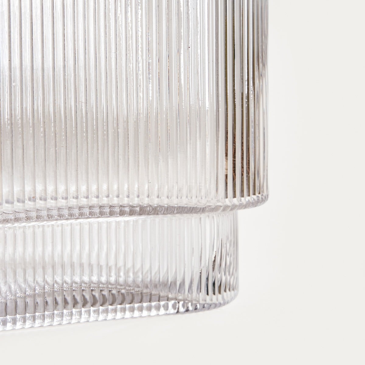 Wazon AMER Transparent Ribbed Glass Vase 20x10x18.5 cm