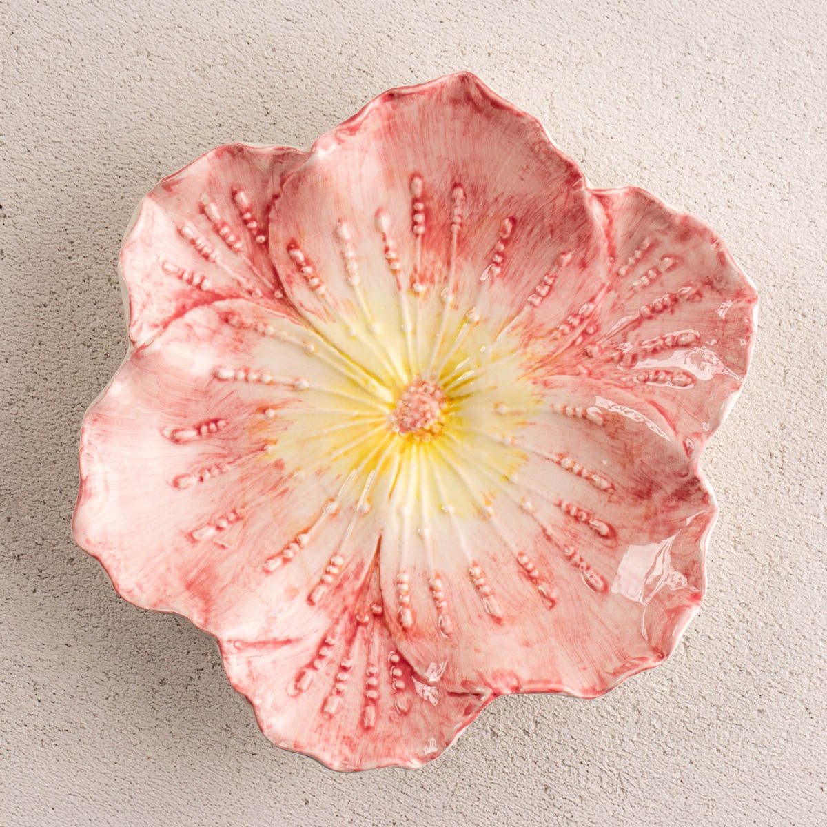 Taca dekoracyjna FOLAR Pink Floral Decorative Tray 18.5x17.5x3 cm