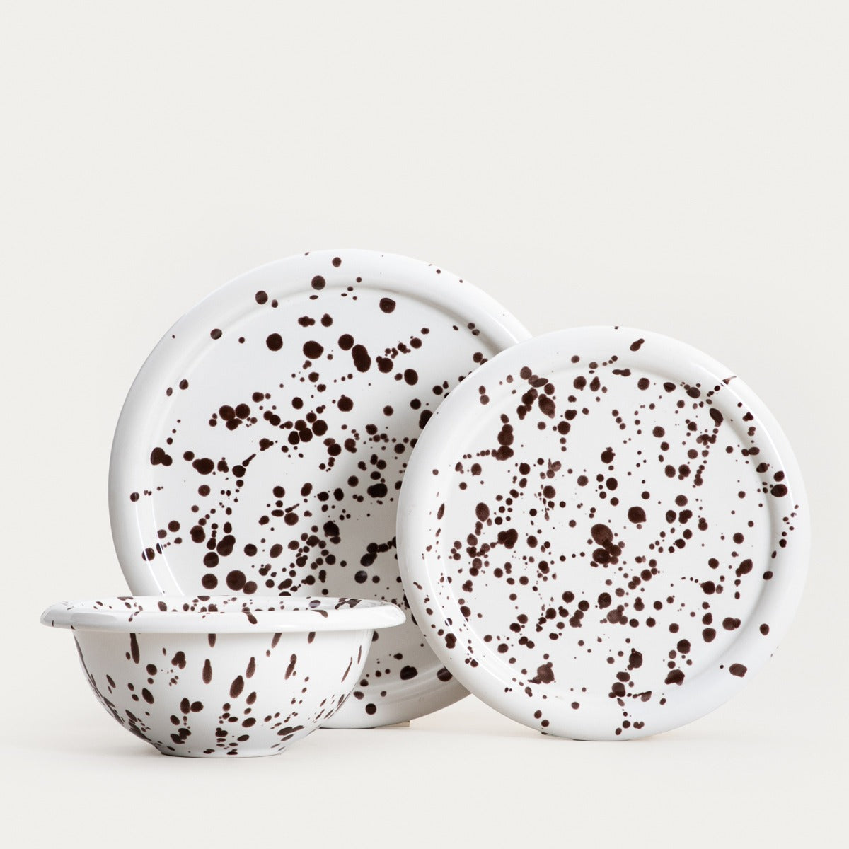 WILORA Spotted Brown Dinner Plate 26 cm