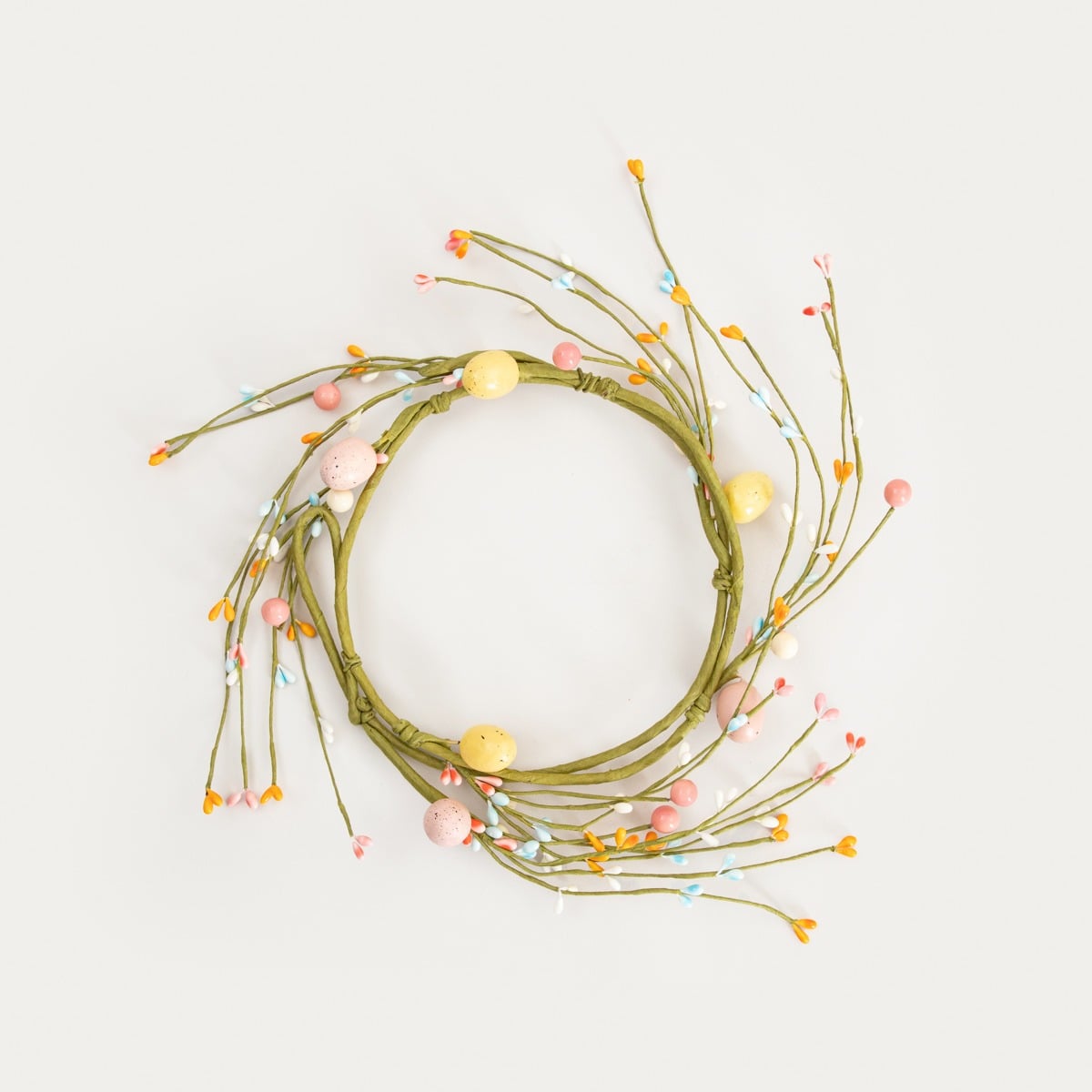 Easter Wreath TAZIA with Coloured Basil and Eggs 20 cm
