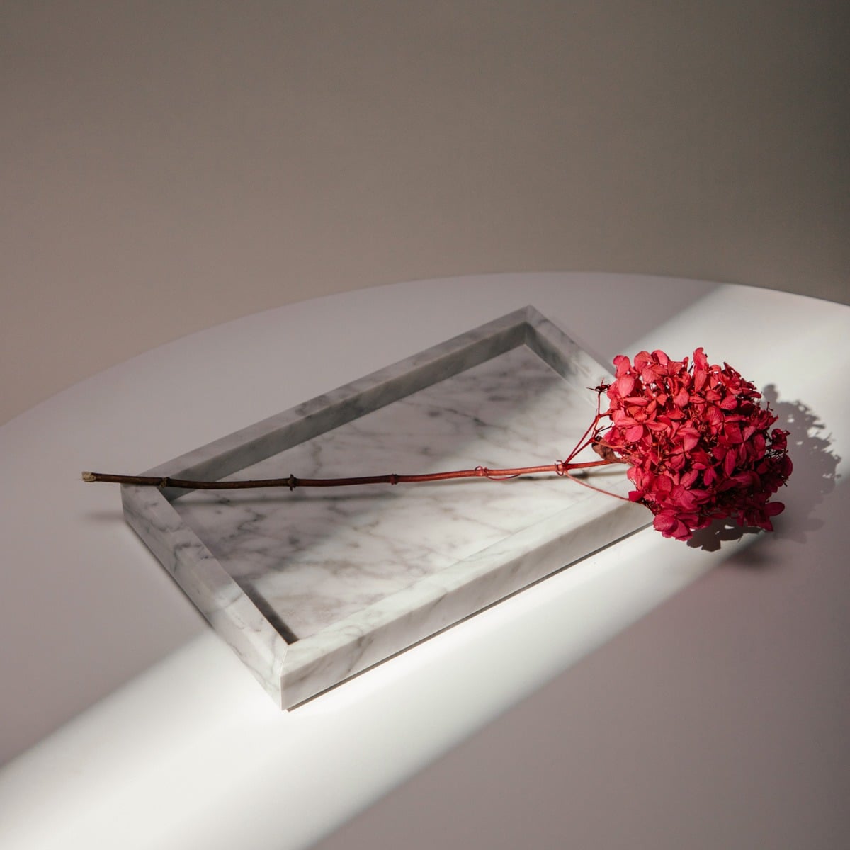 MARMURI Marble White Decorative Tray 25x15x3 cm