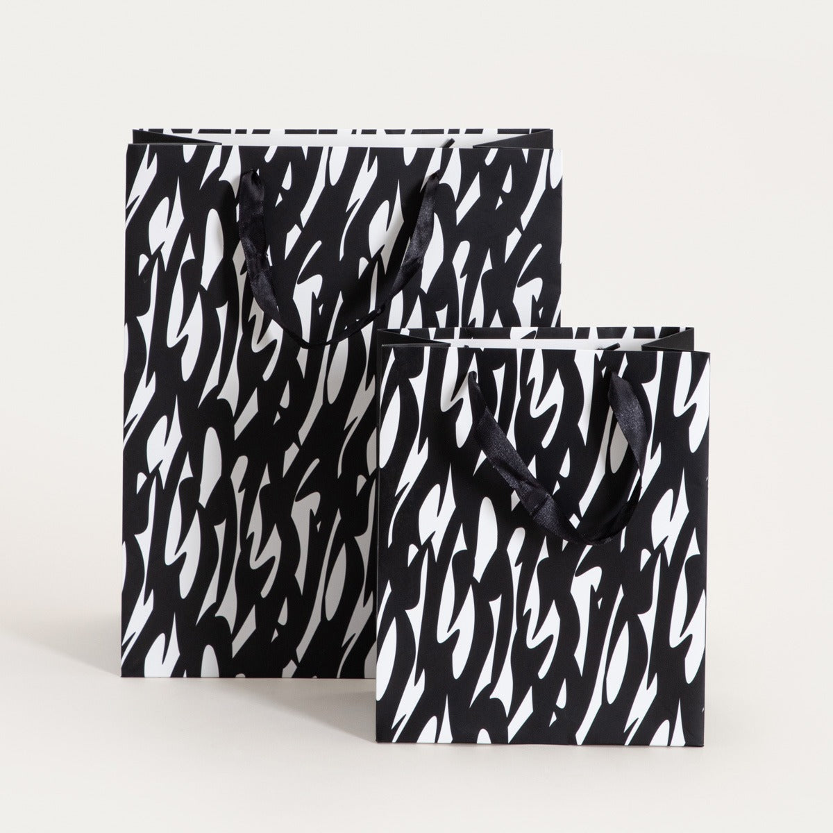 Gift Bag Cymka Black and White Small 19x23x10 cm