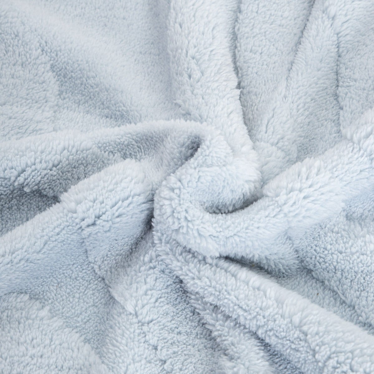 RAUL Blue Fluffy Blanket with Structured Pattern 150x200cm