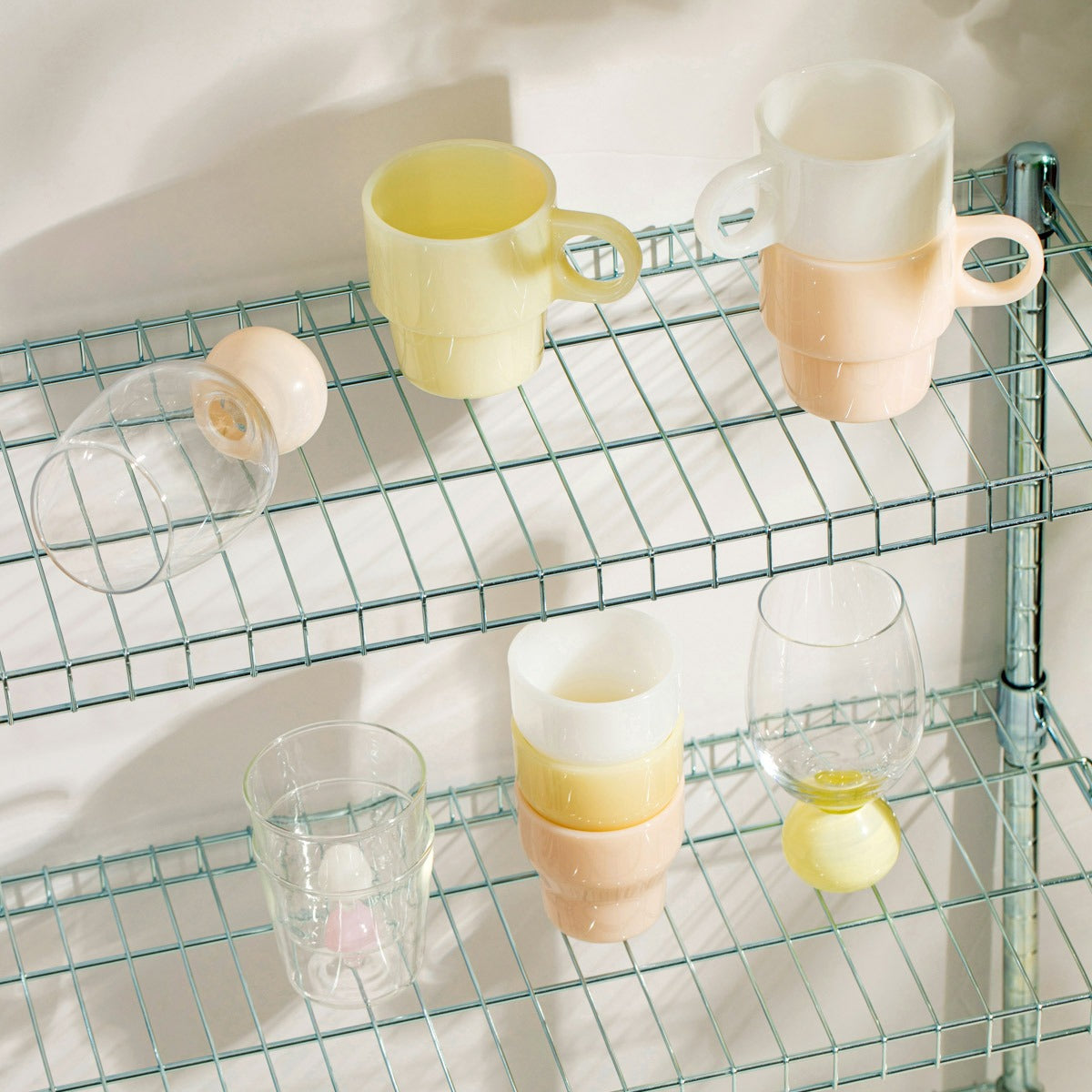 Pallora Glass Mug with White Ball Center 0.3L
