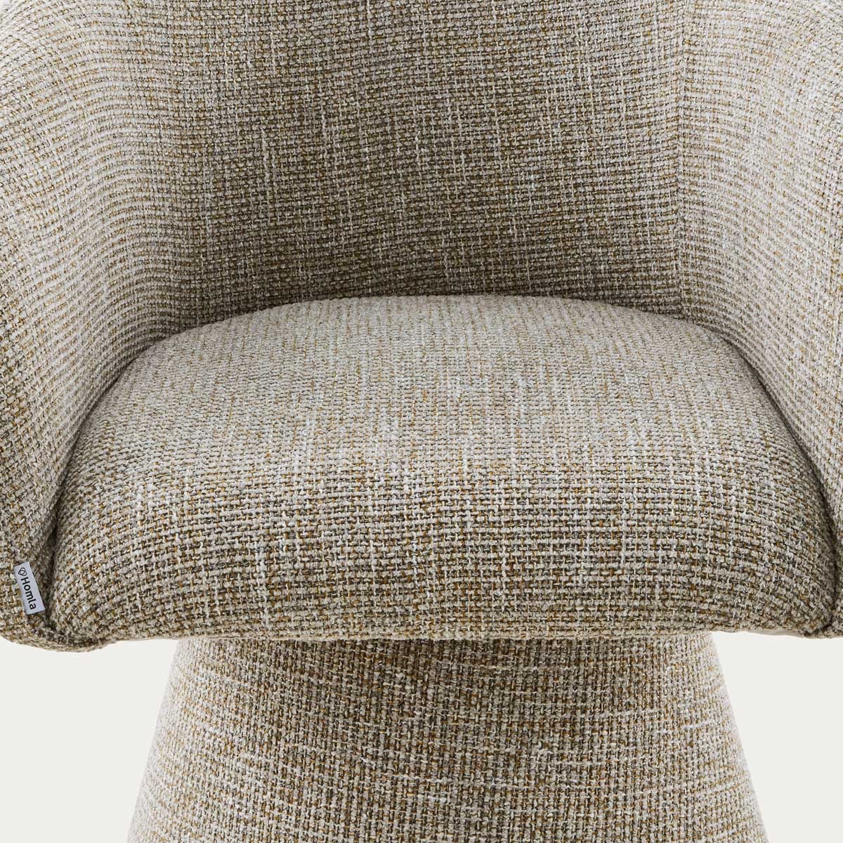 SVEP Swivel Armchair in Grey-Brown Fabric