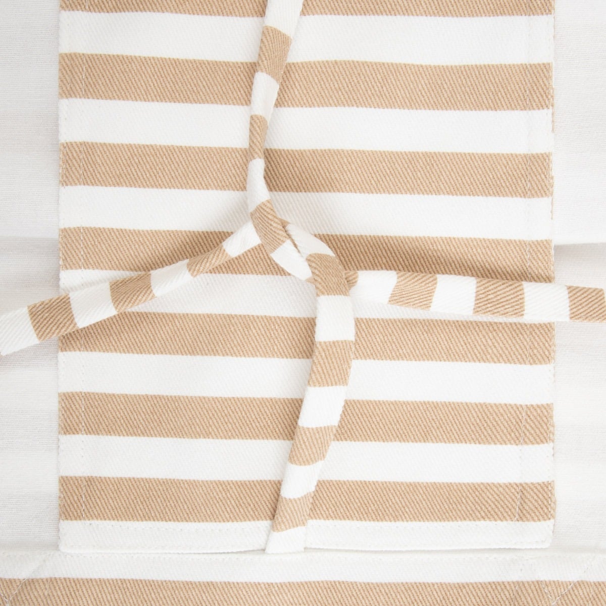 TAVI Cotton Beach Bag with Beige Stripes
