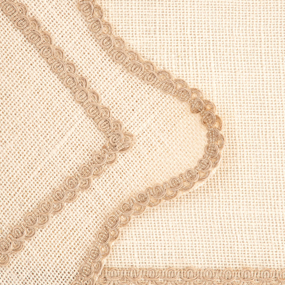 CALMA Ecru Table Mats with Decorative Jute Edging - Set of 2