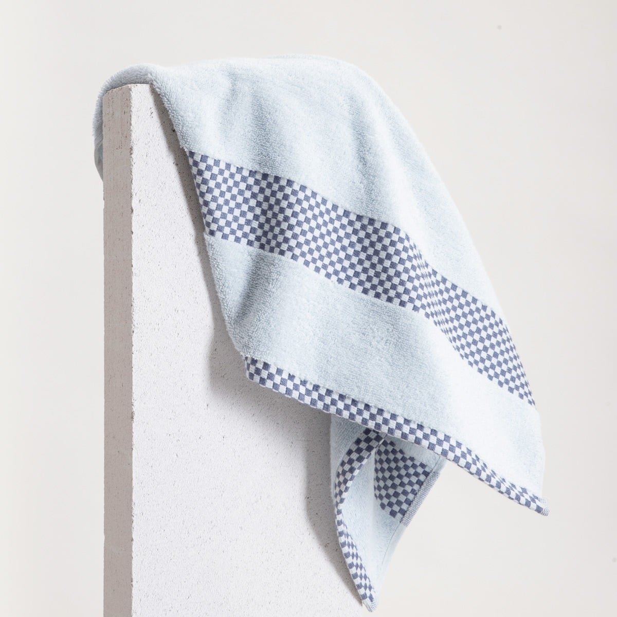 Towel TIVA Navy Check Cotton Towel 50x90 cm
