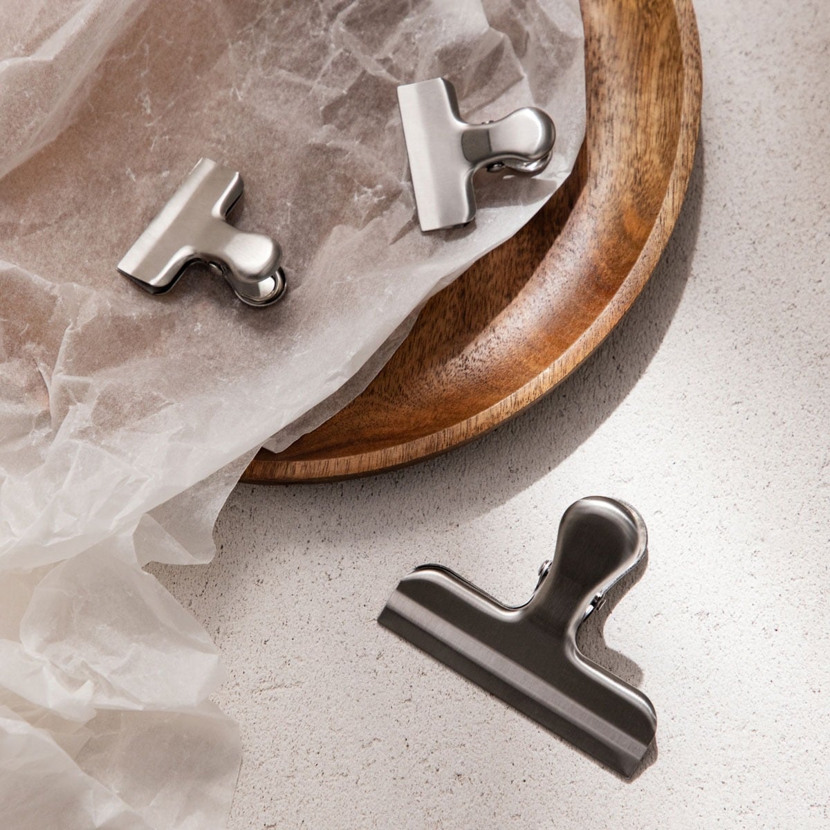 ONTARIO Silver Kitchen Clip Set - 3 Pieces