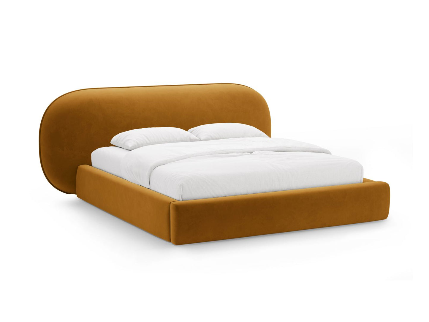 Ovalo — Bed Mustard (Magic Velvet 2288) Black Plastic