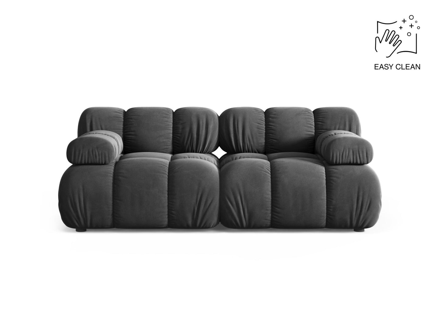 Bellis — Sofa Grey (Venus 2930) Black Plastic