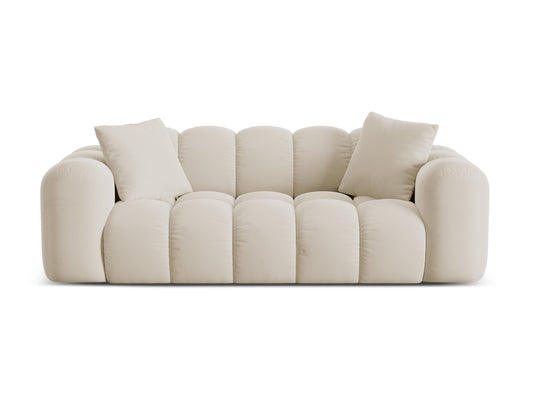 Treno — Sofa Dark Beige (Bluvel 30) Black Plastic