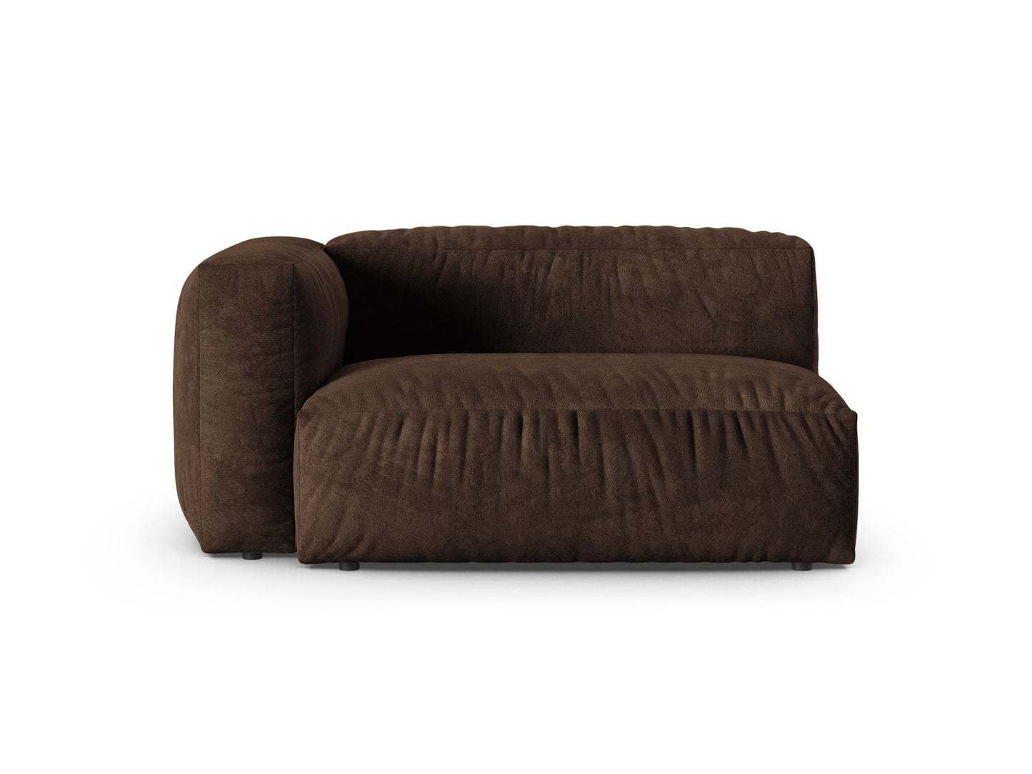 Martina — Modular Sofa Chocolate (Vogue 6) Black Plastic