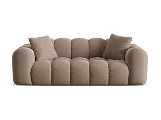 Treno — Sofa Cappuccino (Bluvel 40) Black Plastic