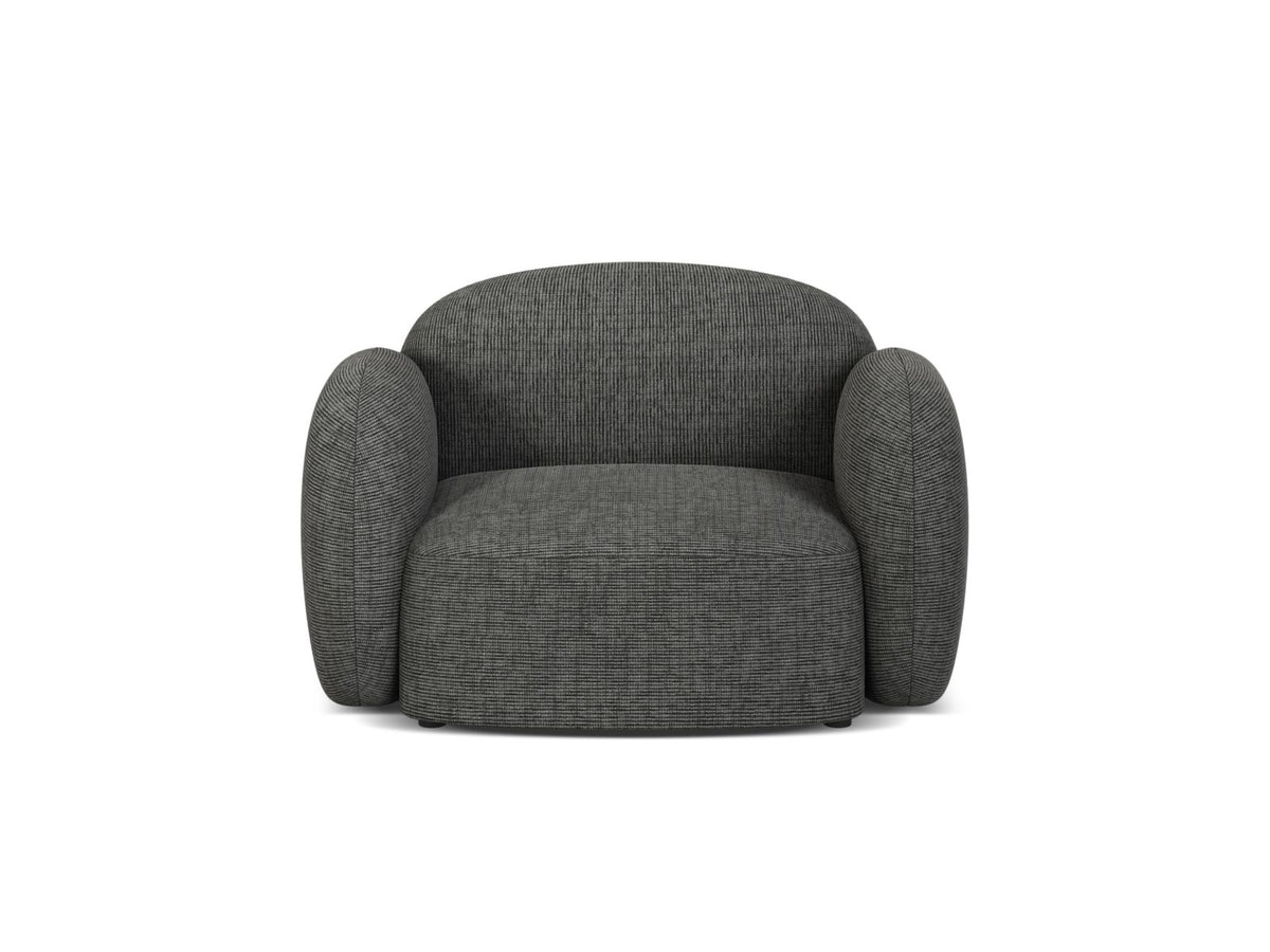Blair — Armchair Grey Melange (Baltimore Anthracite) Black Plastic