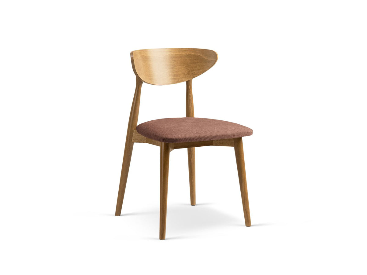 Leon — Kitchen Chair (47.5x48x79 cm) Dark Pink (Rebel 8) American Walnut