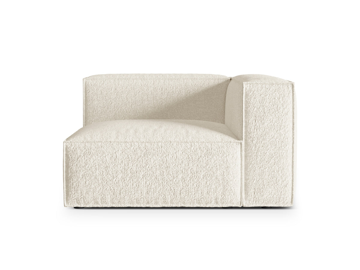 Nuria — Modular Sofa Ivory (Monet Nata) Black Plastic Right