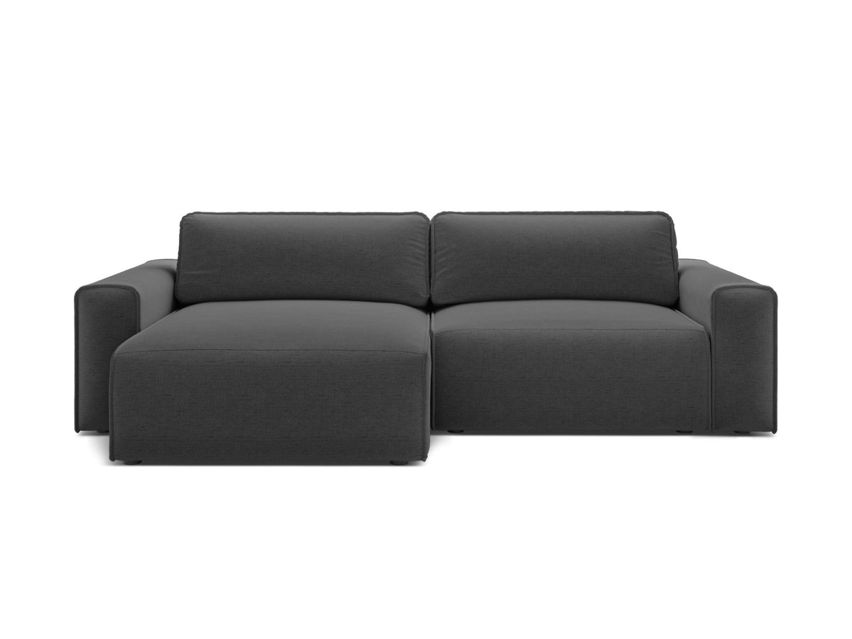 Victor — Corner Sofa Anthracite (Moly 97) Black Plastic Left