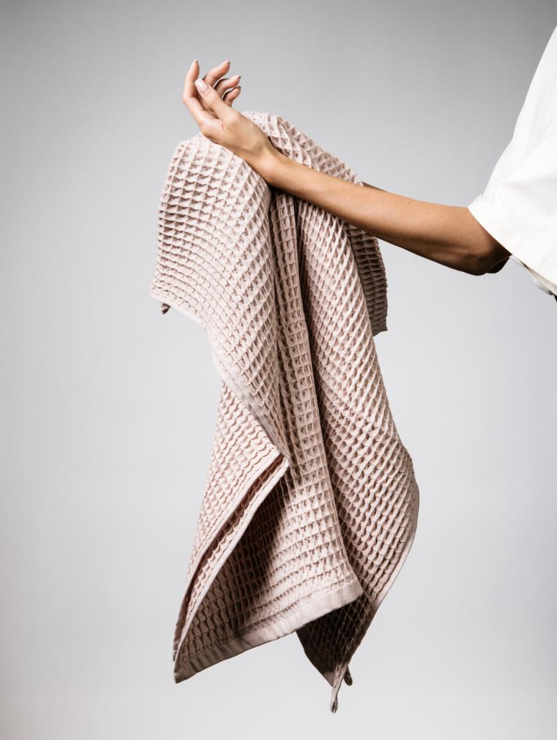 VAFFEL Beige Waffle Towel 70x130cm