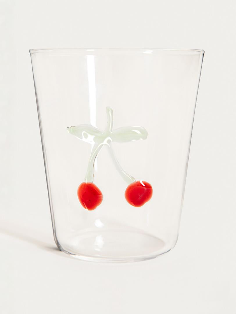 CEPILLO Glass Mug with Cherry Design 0.4L