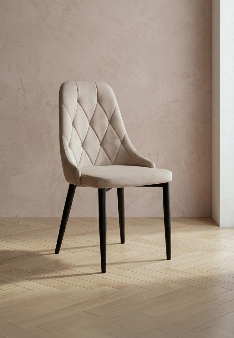 Louis Quilter Velour Beige Chair 44x59x88 cm