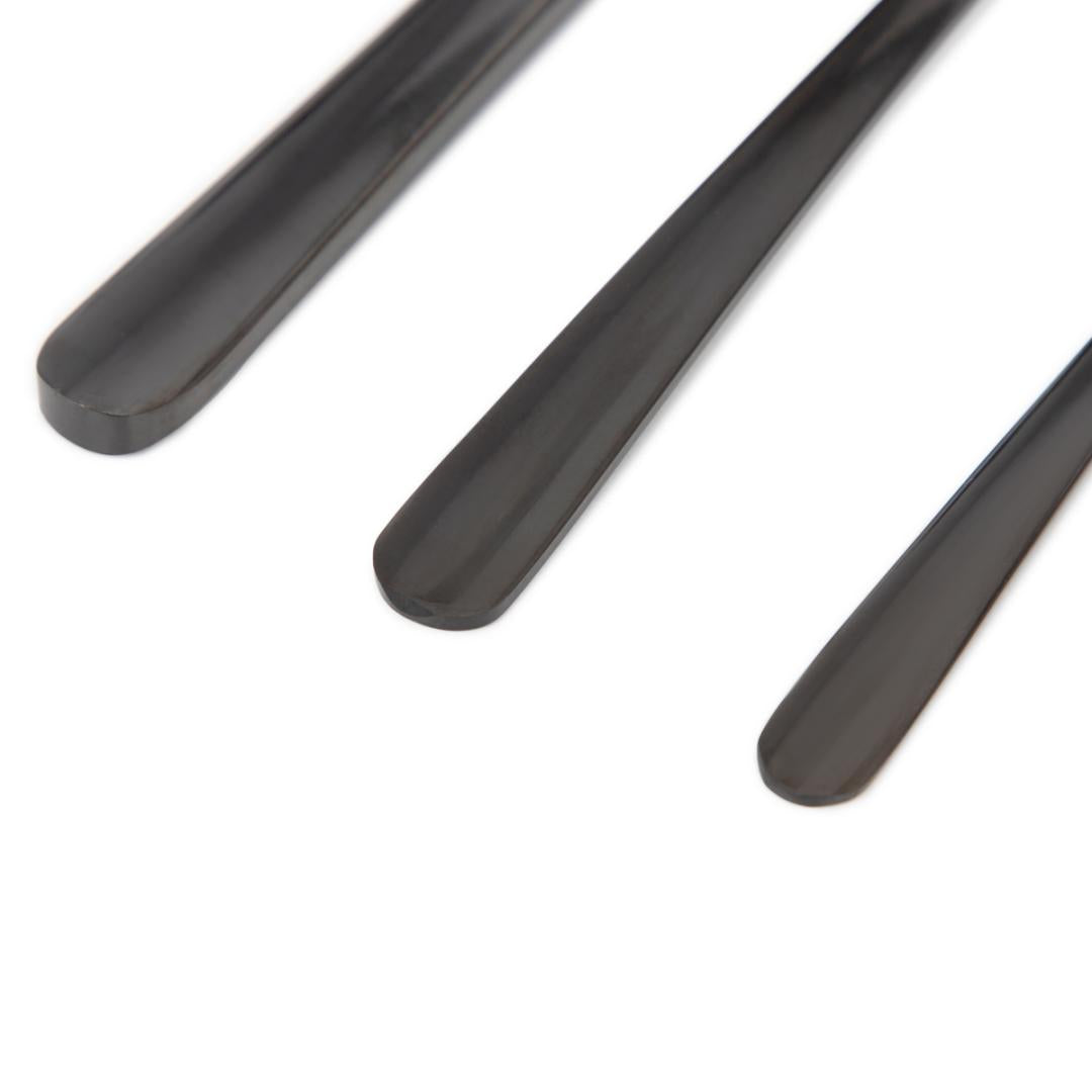 LUGANO Black Cutlery Set 24 Pieces