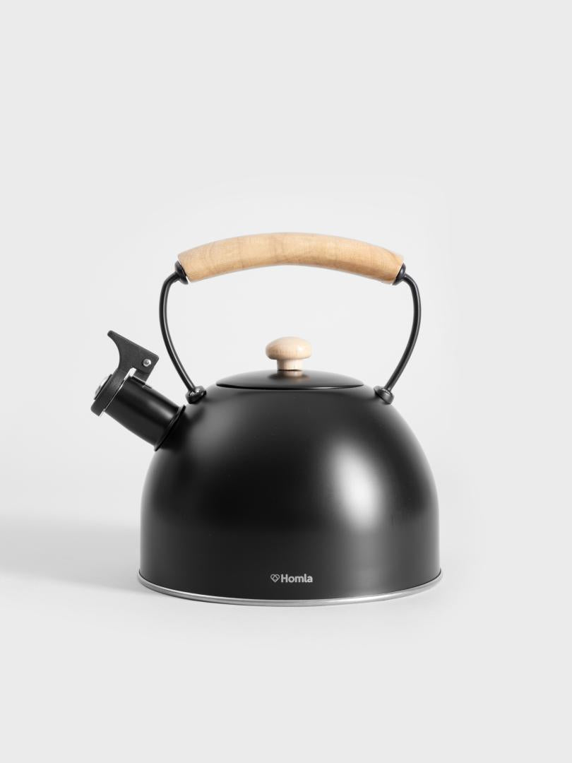 B2 Virgen Essentials Black Electric Kettle with Wooden Handle 2.5L