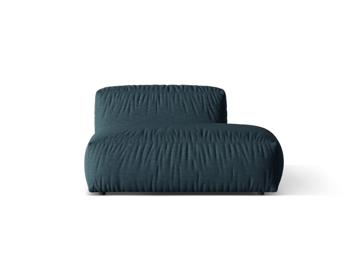 Martina — Sofa Blue Jeans (Boston Ocean) Black Plastic Right